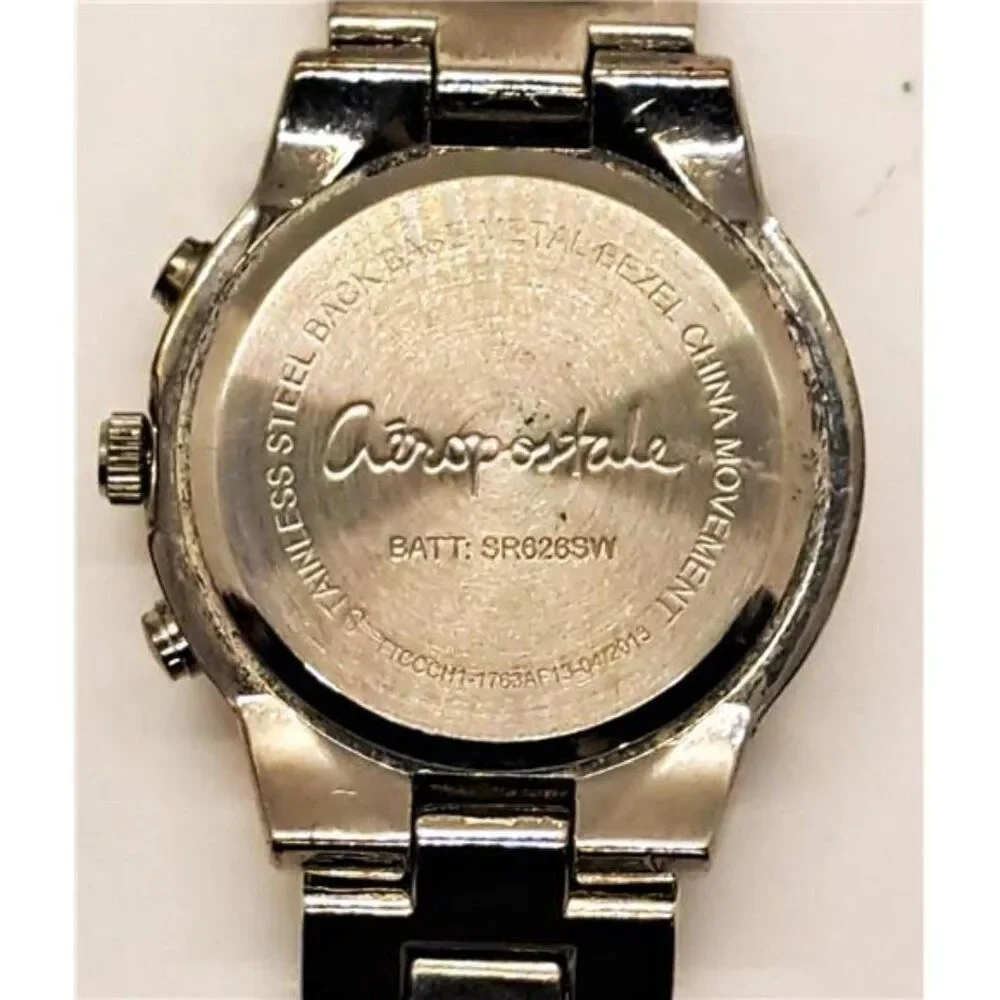 Aeropostale Ladies Stainless Steel Multi Dial WristWatch New Battery